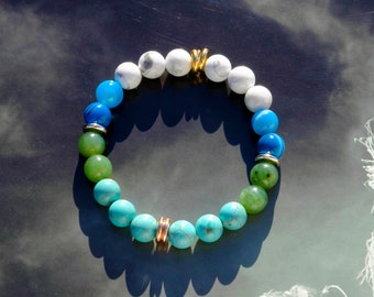 Power of Love -  Yoga Mala Energy Bracelet - Handmade by Artist - Art for the Body