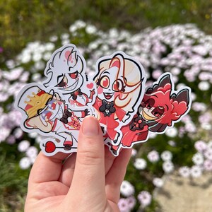 Hazbin Hotel Stickers | Shiny effect | Hazbin Hotel Kawaii chibi style