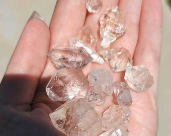 Natural Herkimer diamonds with enhydros- Natural Herkimer stone - Natural enhydro