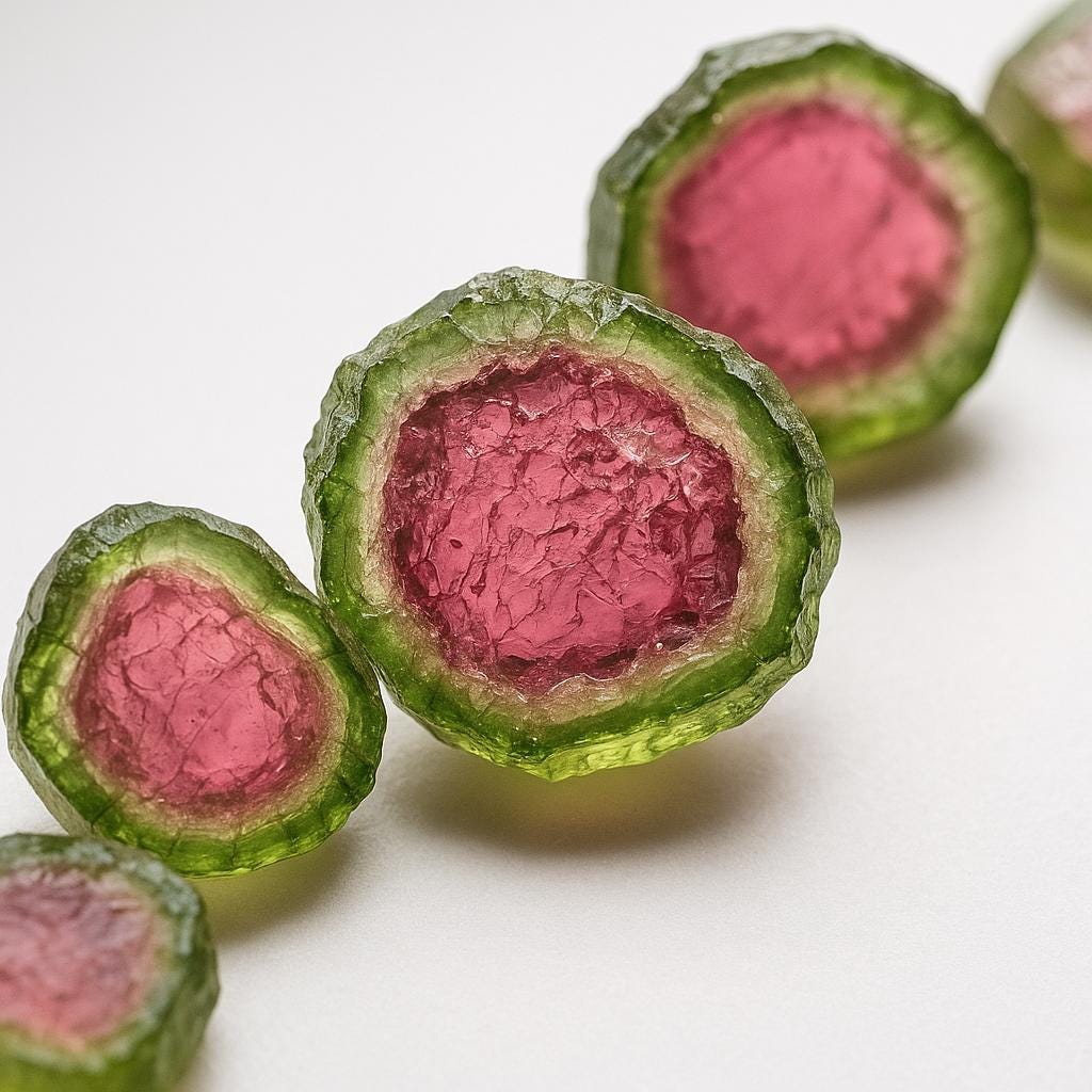 Watermelon Tourmaline Pendant - Watermelon Tourmaline Necklace - Watermelon Tourmaline Slice - Tourmaline Slice - Tourmaline Necklace