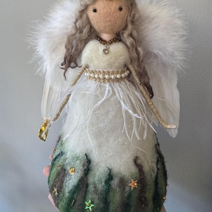 Angel, Christmas Angel, Christmas Tree Topper Angel, Felt fairy angel, needle felted angel, Christmas Fairy, Christmas 2026, memorial angel image 14