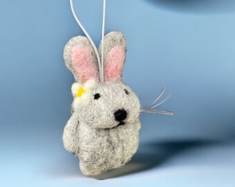 Needle Felted bunny, Easter Rabbit, Spring decorations.