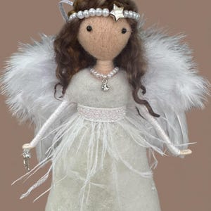 Angel, Christmas Angel, Christmas Tree Topper Angel, Felt fairy angel, needle felted angel, Christmas Fairy, Christmas 2026, memorial angel image 12