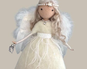 Angel, Christmas Angel, Christmas Tree Topper Angel Decoration, Felt fairy angel, needle felted angel, Christmas Fairy, Christmas 2025