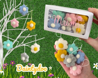 Gift for mum, Felted Daisies, hanging Daisy gifts for Mum, Mums Birthday gift, Mother’s Day Gift