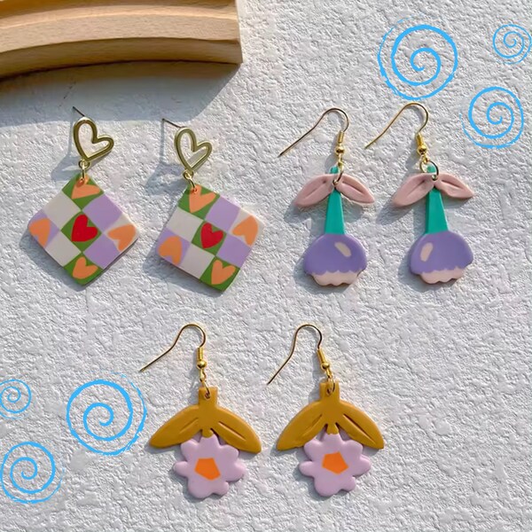 COLORFUL EARRING SUMMER | Bright earrings l Bold earrings l Floral earrings l Vivid earrings l Eye-catching earrings l Nickel free