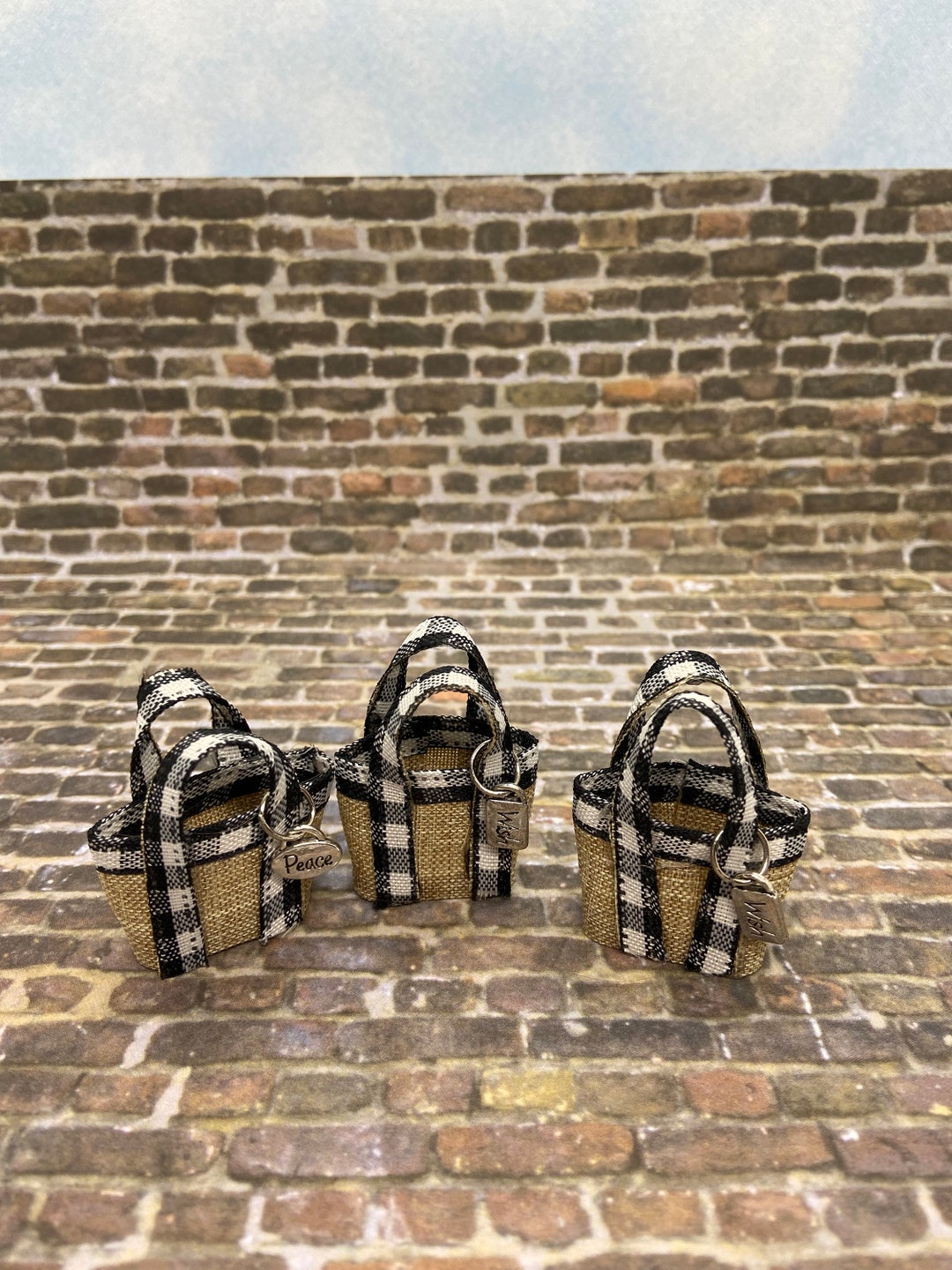 Dollhouse Miniature Tote Bags Etsy