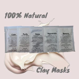All Natural Clay Facial Masks | Single Use Packets