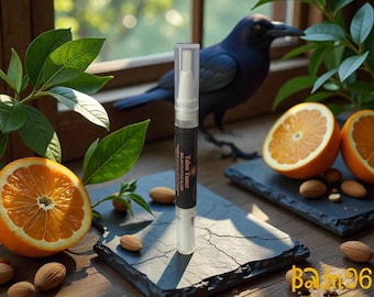 Talon Tamer Cuticle Oil Pen, Sweet Almond and Coconut Oil Nail Serum, Orange Essential Oil, Witchy Apothecary Gift, Dry Nail Care Ritual