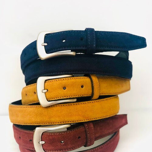 Brown Leather Belt With Anchor Buckle 1// Handmade Belt - Etsy