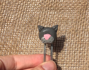 猫のブックマーク、猫のプランナークリップ、猫のペーパークリップ、装飾されたブックマーク、ギフトのアイデア