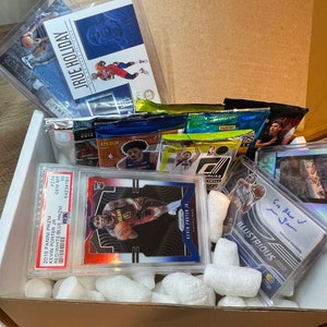 The HOBBY BOX NBA Basketball - 5 packs, 2 Graded Cards, 4 Hits (1 Autograph, 1 Patch Card Guaranteed)