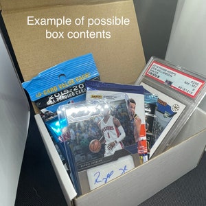 Mega Mystery NBA Basketball Card Box 1 GRADED CARD, 4 Packs, 1 Hit!!