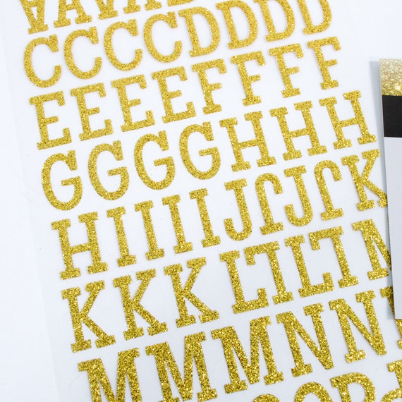 Gold Glitter Iron-on Letters 1 Tall | Etsy