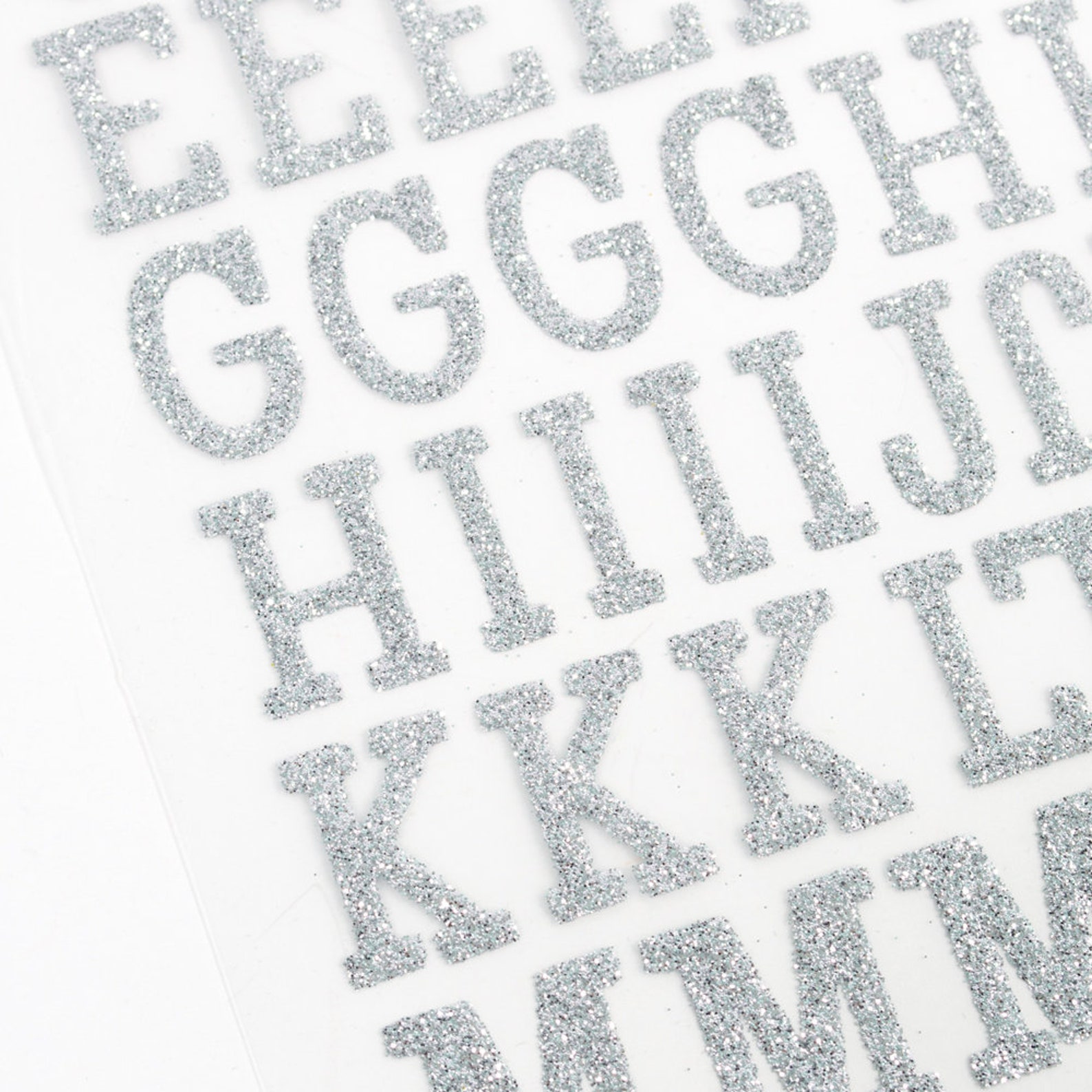 Silver Glitter Iron-On Letters 1 tall | Etsy