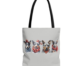 Blue Heeler Christmas Tote Bag: Custom Dog Mom Gift