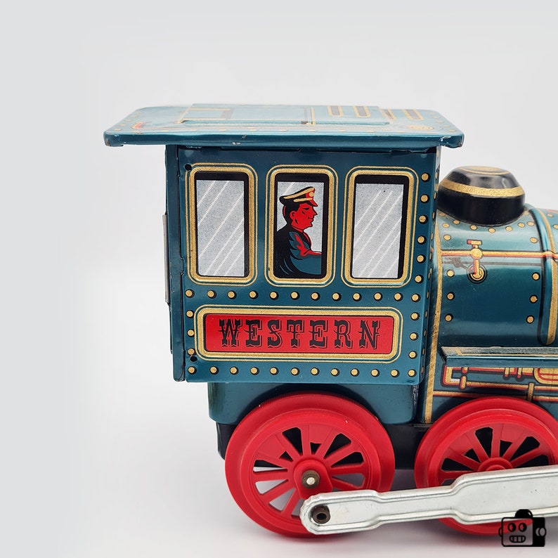 MODERN TOYS Vintage Tin Toy Western Train Battery Operated Etsy