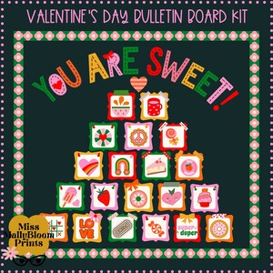 Valentine's Day Bulletin Board Kit or Classroom Valentines Decor, Easy ...
