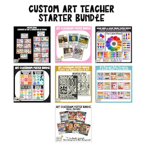 Elements of Art Classroom Decor Bundle, Principles of Design Posters, Art Teacher Bulletin Board, Color Theory Art Posters, Art Rules