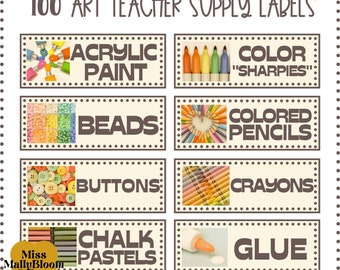 Classroom Art Supply Labels (Blank Template Included) – Art with Mrs. Nguyen