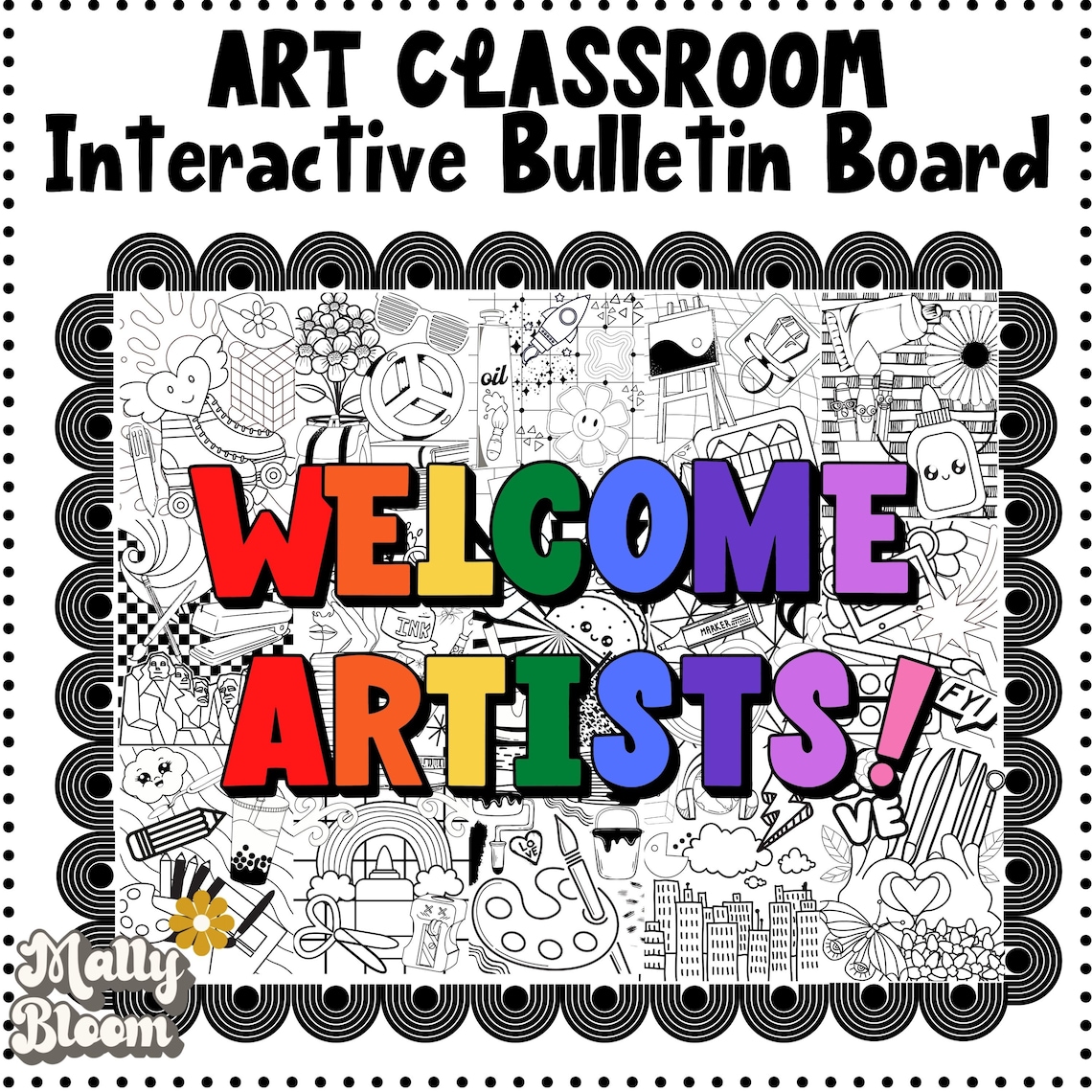 Art Bulletin Board Kit Art Room Decor Art Teacher Decor - Etsy