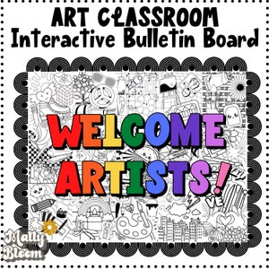 Art Bulletin Board Kit, Art Room Decor, Art Teacher Decor, Back To School Bulletin Board Idea, Art Class Sign, Elementary Art Display