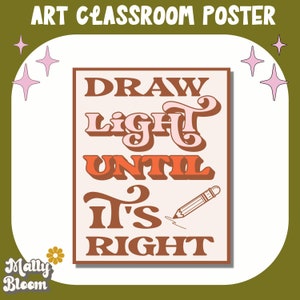 Art Classroom Poster, Art Room Decor, Art Teacher Bulletin Board, Drawing Poster, Elementary Art, Middle School Art