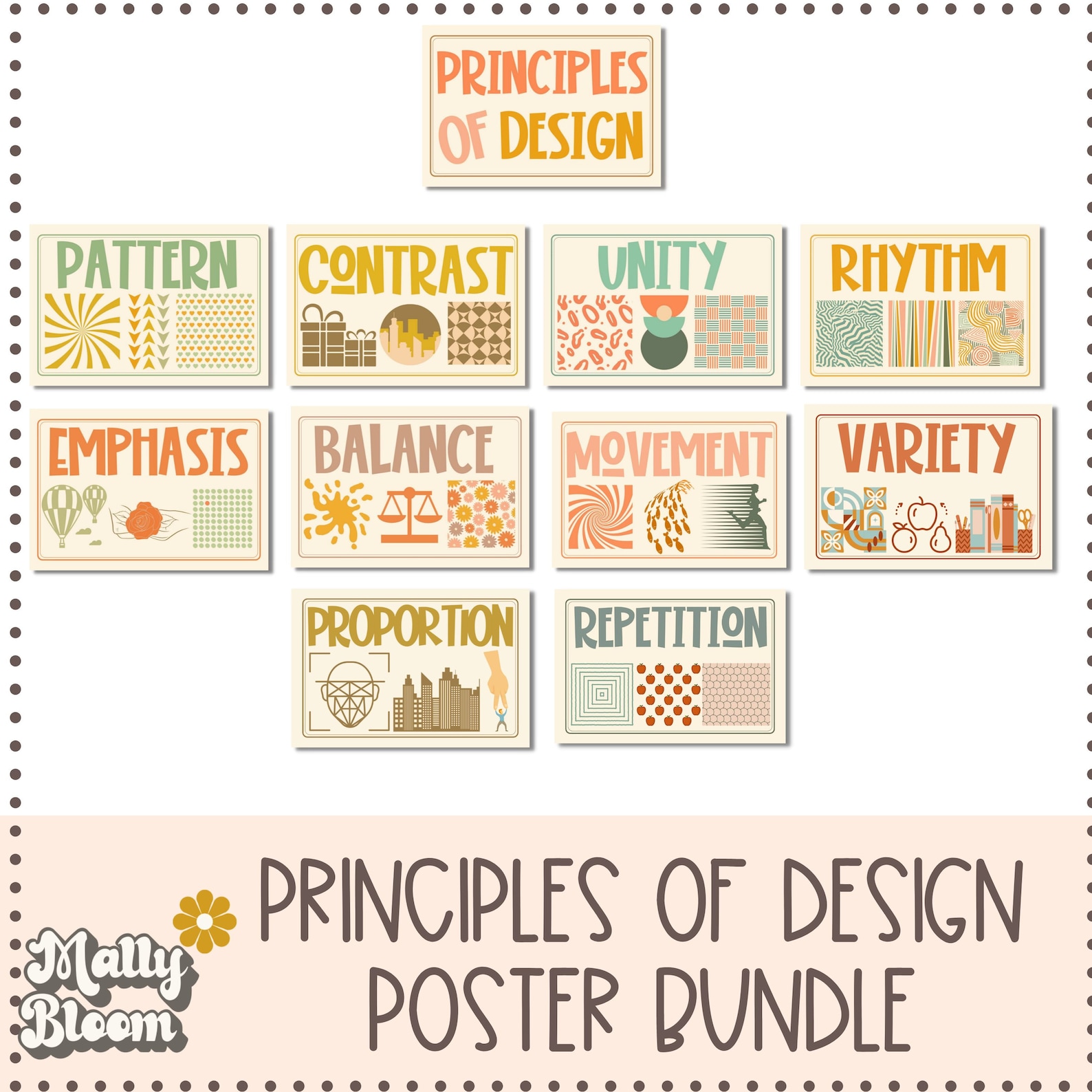 Elements and Principles Poster Bundle Principles of Design - Etsy