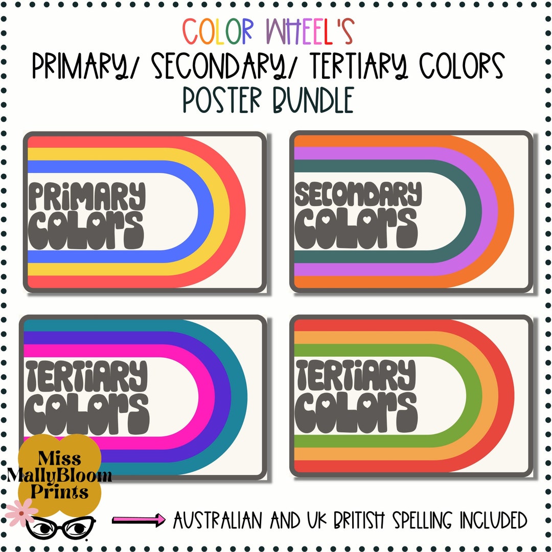 Art Classroom Decor, Primary, Secondary, Tertiary Colors Poster Bundle ...