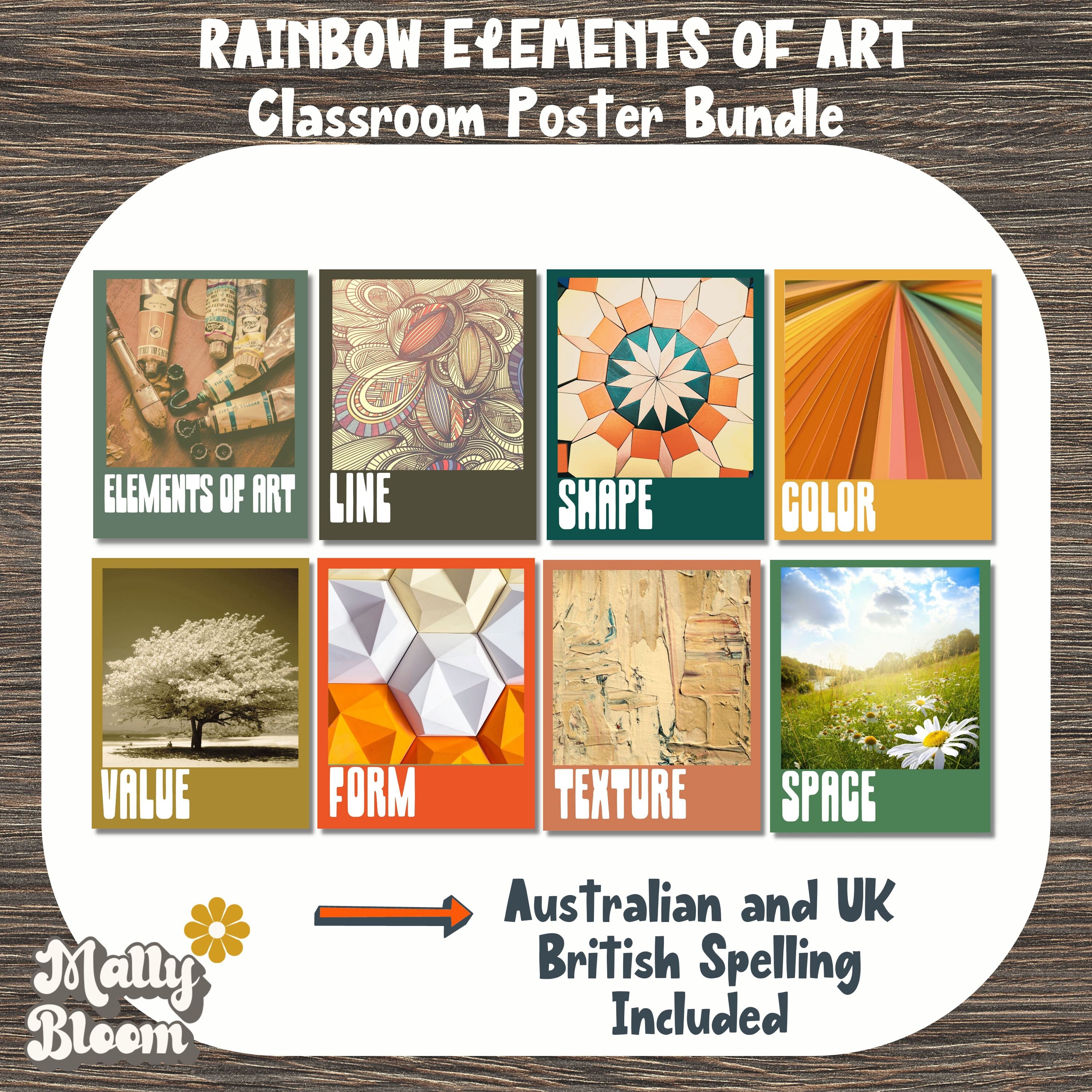 Elements of Art Poster Bundle, Art Elements Decor Bundle, Art Teacher ...