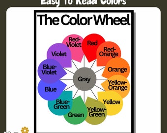 Color Wheel Poster Download  Color wheel, Art classroom, Leaf