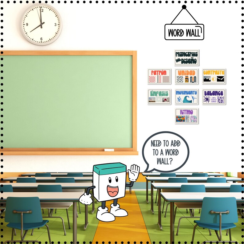 Classroom Poster Bundle, Rainbow Principles of Design, Art Classroom