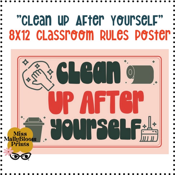 Classroom Rules Poster_Bulletin Board Printables, Classroom Decor, Rules For Class Display, Elementary, Middle School, High School Rules