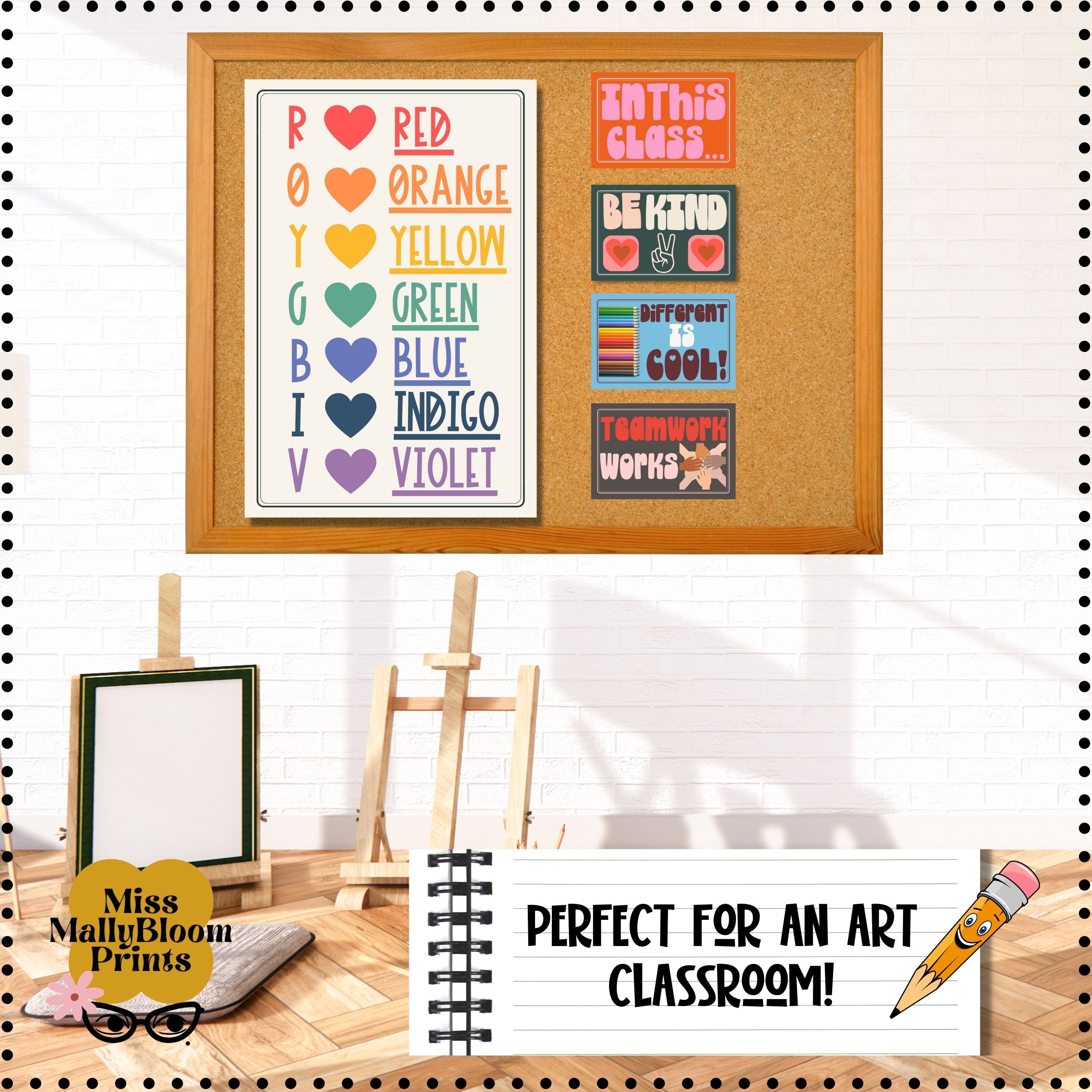 Rainbow Classroom Poster Printable, Art Class Decor, Teacher Print ...
