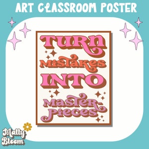 Growth Mindset Classroom Rules Poster, Art Classroom Decor, Art Teacher Bulletin Board, Art Room Poster, Elementary Art, Middle School Art