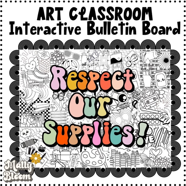 Art Classroom Decor, Bulletin Board Kit, Art Room Decor, Art Teacher Decor, Back To School Bulletin Board Idea, Art Class Sign, Elementary