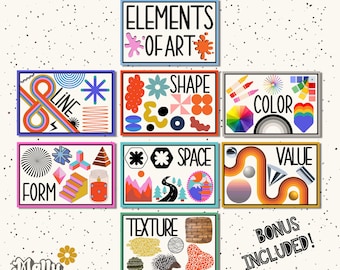 Art Posters Bundle - Complete Art Classroom Decor Poster Set by Art With  Trista
