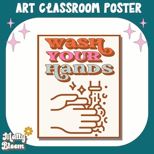 Arredamento dell&#39;aula d&#39;arte, Poster delle procedure dell&#39;aula d&#39;arte, Bacheca degli insegnanti d&#39;arte, Cartello delle regole della classe, Arte elementare, Arte della scuola media