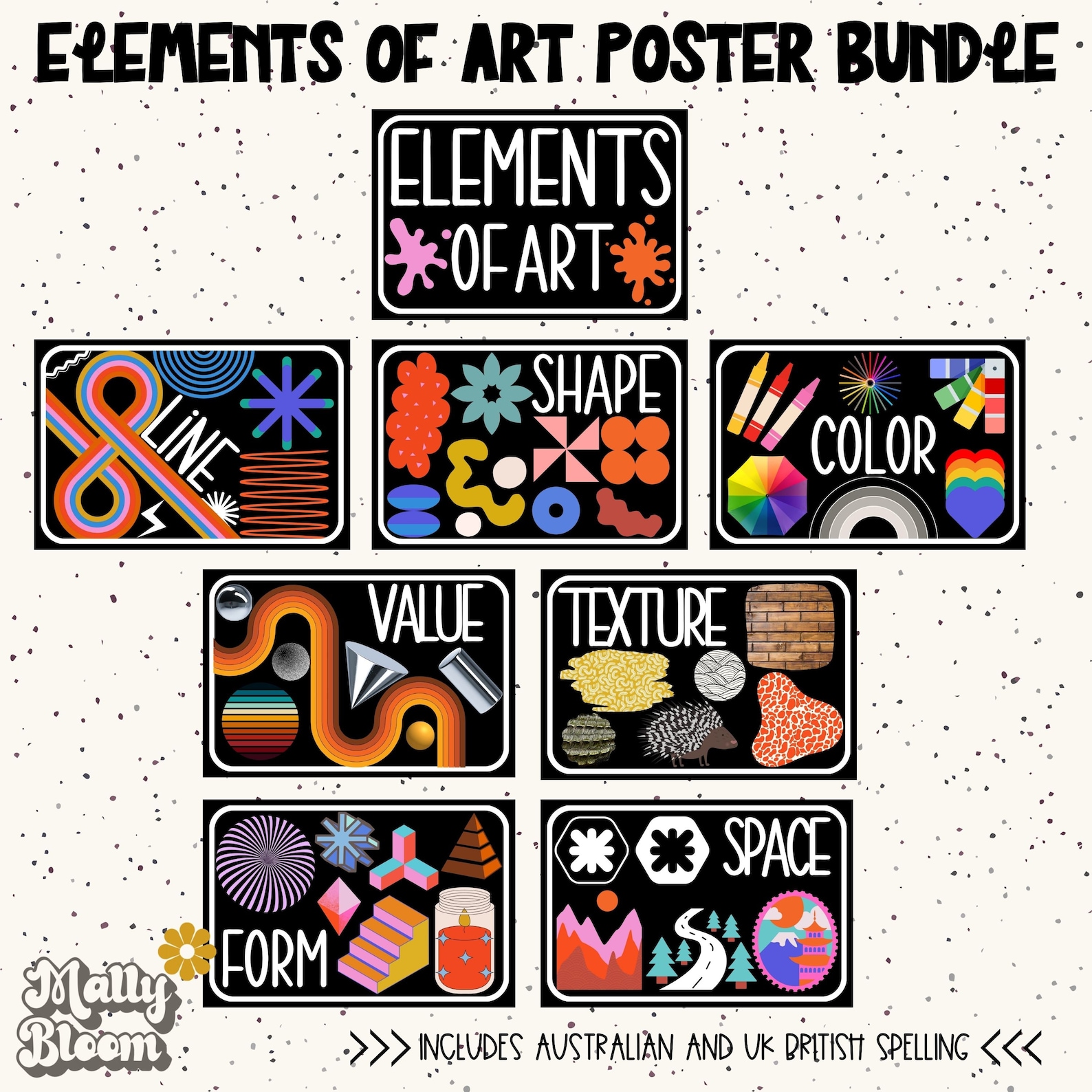 Elements of Art, Art Elements Poster Bundle, Art Classroom Decor ...