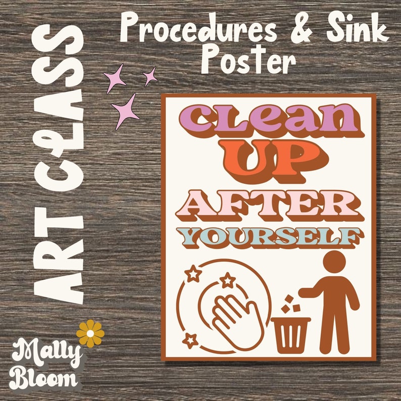Art Classroom Procedure Poster Art Room Decor Art Teacher Etsy