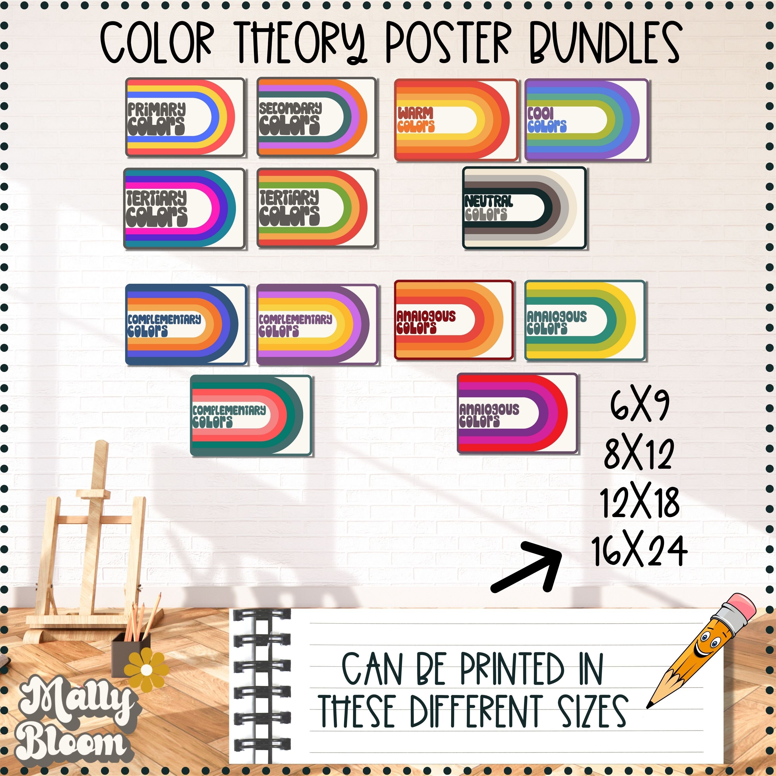 Rainbow Elements of Art Classroom Decor Bundle,principles of Design ...