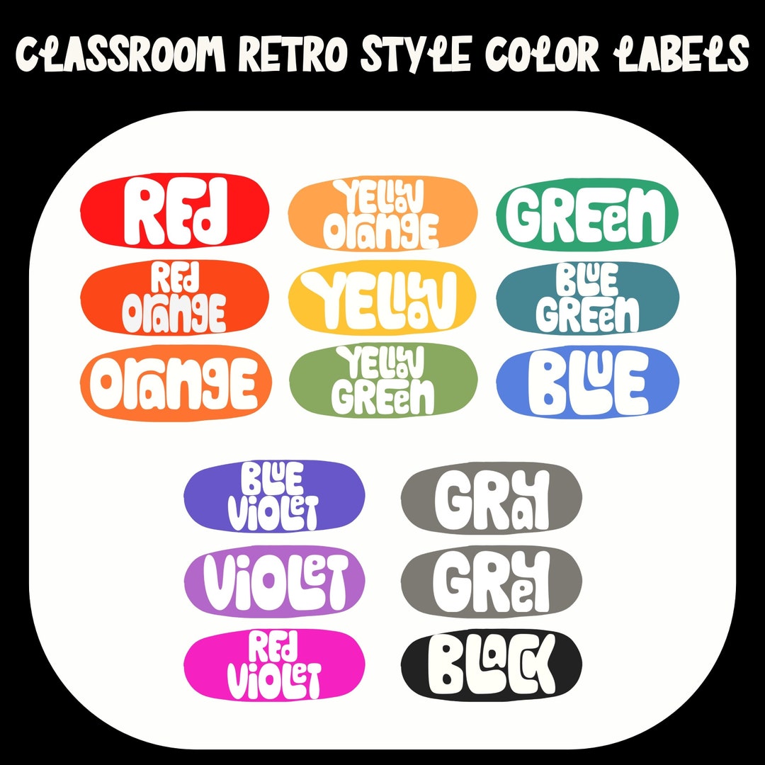 Art Classroom Labels, Art Classroom Decor, Color Wheel Labels, Color