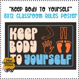 Classroom Rules Poster_Bulletin Board Printables, Classroom Decor, Rules For Class Display, Elementary, Middle School, High School Rules