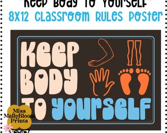 Classroom Rules Poster_Bulletin Board Printables, Classroom Decor, Rules For Class Display, Elementary, Middle School, High School Rules