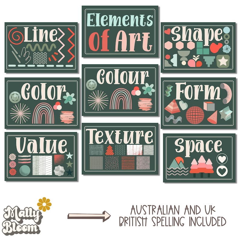 Elements and Principles Poster Bundle Principles of Design - Etsy