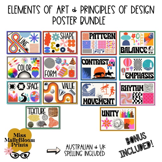 Elements of Art Principles of Design Poster Bundle Classroom | Etsy ...