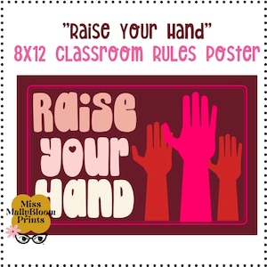 Classroom Rules Poster_Bulletin Board Printables, Classroom Decor, Rules For Class Display, Elementary, Middle School, High School Rules