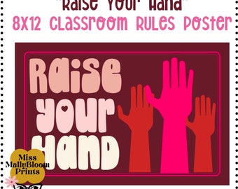 Classroom Rules Poster_Bulletin Board Printables, Classroom Decor, Rules For Class Display, Elementary, Middle School, High School Rules