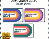 Art Classroom Decor, Complementary Colors Poster Bundle, Art Room Printable, Art Teacher Bulletin Board Kit, Color Theory Resource