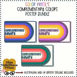 Art Classroom Decor, Complementary Colors Poster Bundle, Art Room Printable, Art Teacher Bulletin Board Kit, Color Theory Resource
